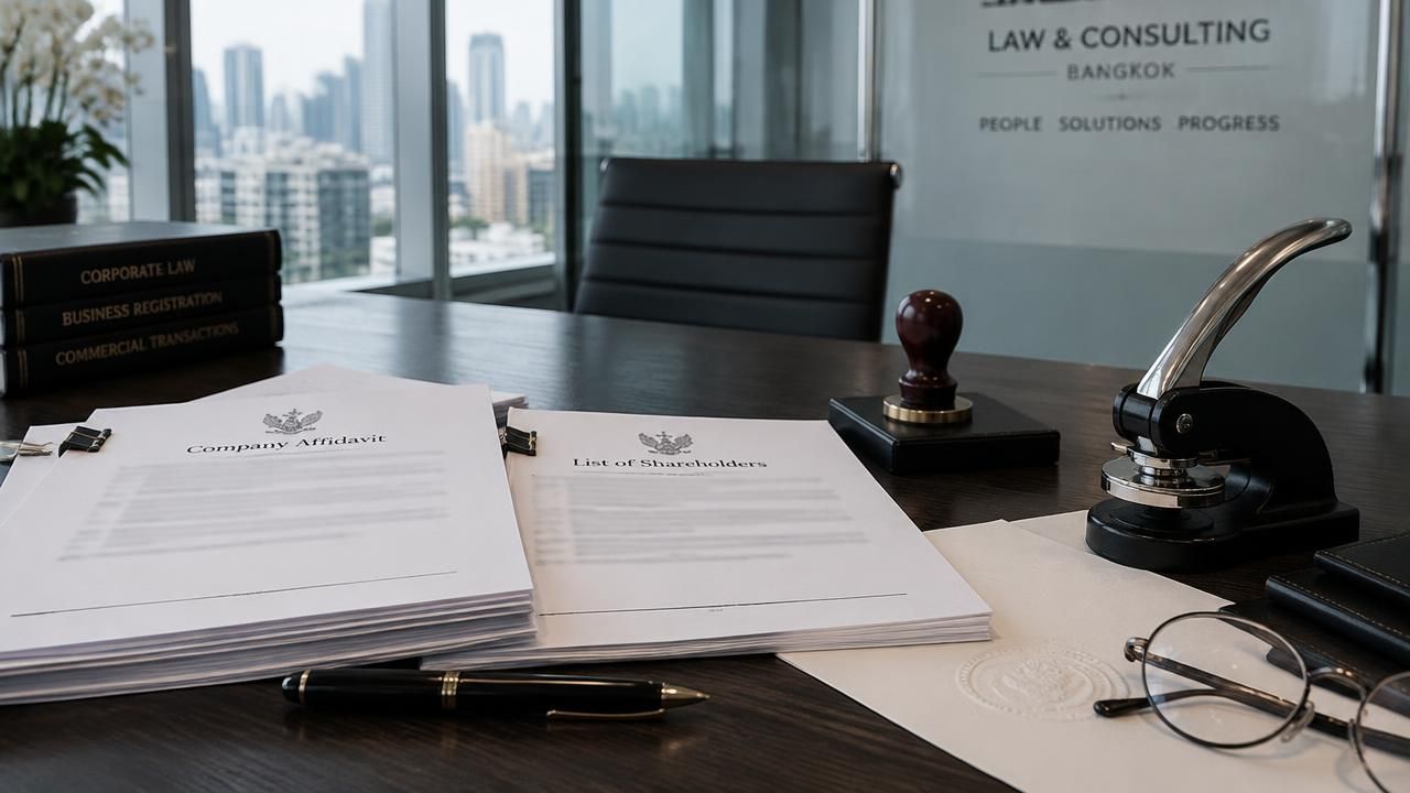 การรับรองเอกสาร รับรองหนังสือรับรองบริษัทและ Affidavit โดยทนายความผู้ทำคำรับรองลายมือชื่อและเอกสาร
